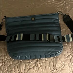 THINK ROYLN Quilted Blue Messenger Bag